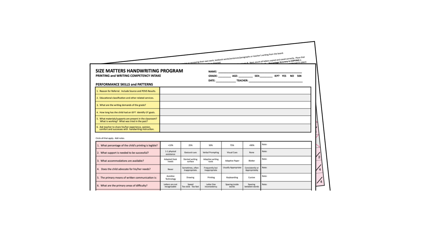 Refill Test Booklets - Printing and Writing Competency Intake®