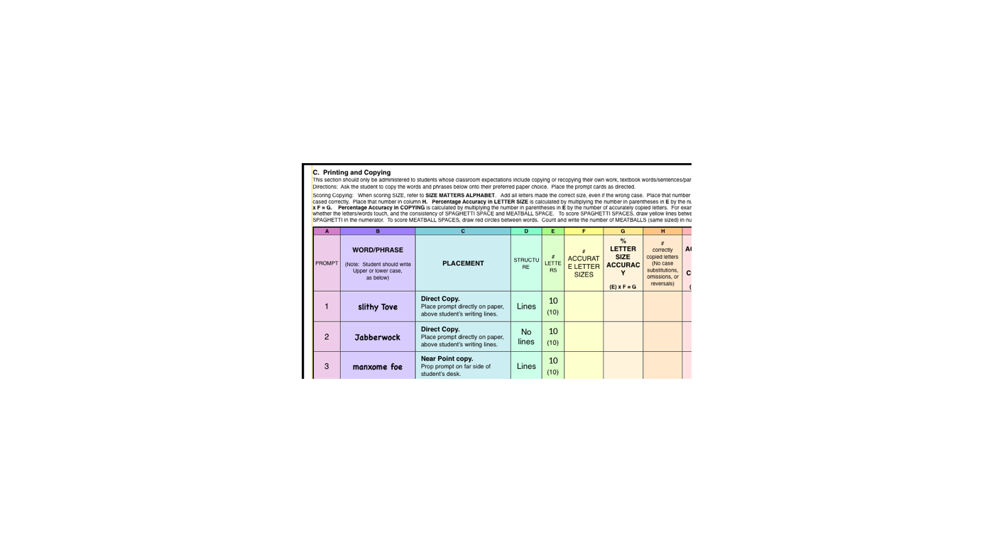 Refill Test Booklets - Printing and Writing Competency Intake®