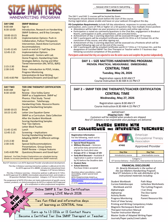 LIVE SMHP & Tier One Therapist Certification: Therapist Certification Webinars - May 2026