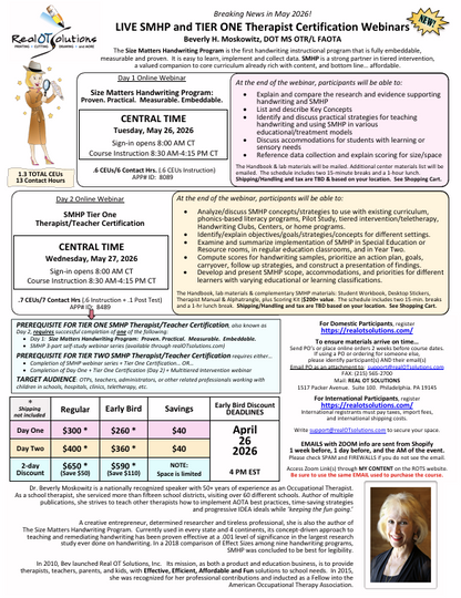 LIVE SMHP & Tier One Therapist Certification: Therapist Certification Webinars - May 2026