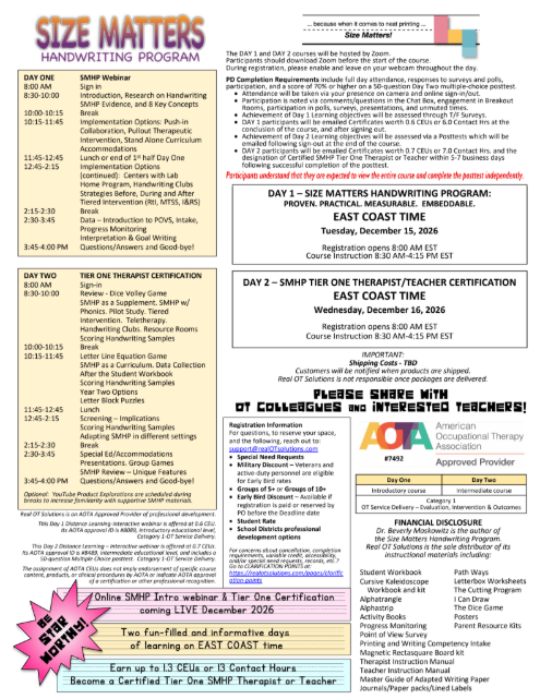 LIVE SMHP & Tier One Therapist Certification: Therapist Certification Webinars - December 2026