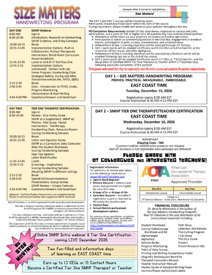 LIVE SMHP & Tier One Therapist Certification: Therapist Certification Webinars - December 2026