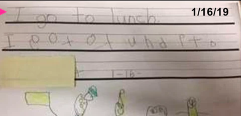 After handwriting image